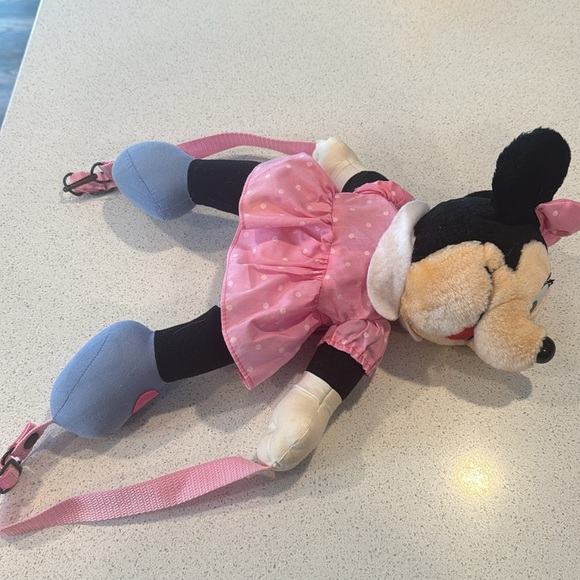 Vintage disney Minnie Mouse back pack with pink straps and mini pink bag - Picture 8 of 14